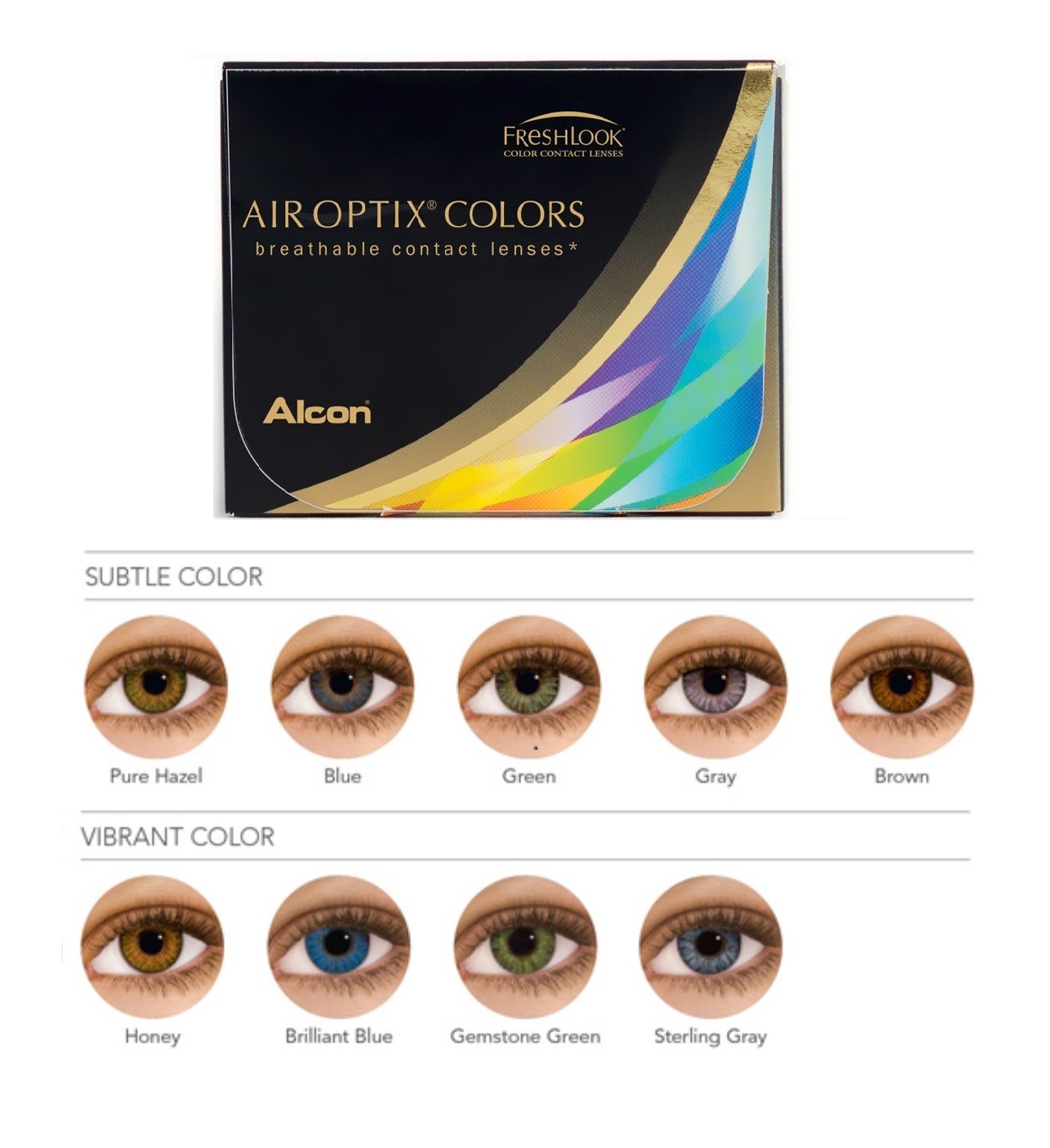 AIR OPTIX COLORS Έγχρωμοι Μηνιαίοι Φακοί Συσκευασία των 2 - Image 2